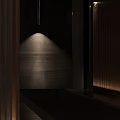 Luxurious Clubhouse Lobby Interior With Marble Floor Modern Grille Decoration Scenic Screen And Comfortable Seats