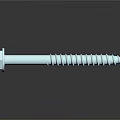 Metal Screw With Phillips Head Threaded Shank And Chrome Finish On Reflective Black Background