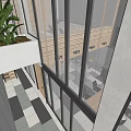 Modern Public Office Space With Large Windows Open Layout Wooden Desks And Ergonomic Chairs