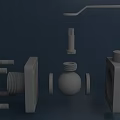 Industrial Metal Valve With Lever Handle And Threaded End Connections