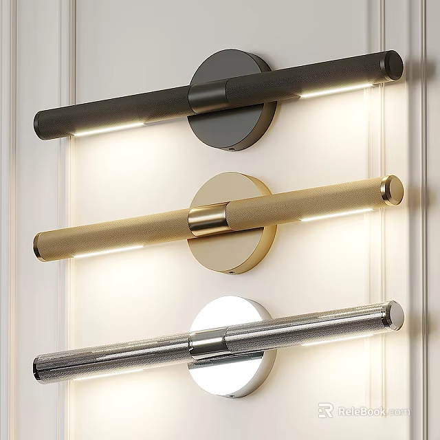 Modern Minimalist Wall Lights in Black Gold Silver Metal Design for Home Interior Decor 3d model 