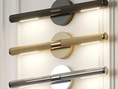 Modern Minimalist Wall Lights in Black Gold Silver Metal Design for Home Interior Decor 3d model