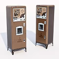 Vintage Brown Coffee Vending Machines As Public Facility With Classic Design