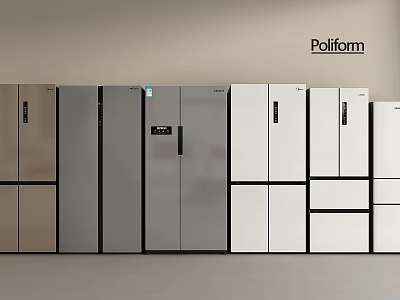 Poliform Modern Refrigerator Collection With Various Colors And Sleek Designs For Contemporary Kitchens 3d model