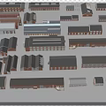 Industrial Factory Buildings With Various Structures Different Roof Designs And Materials