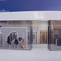 Clothing Storefront with Modern Glass Facade Stylish Mannequins Displaying Fashion Apparel