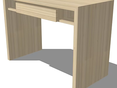 Minimalist Light Wood Dining Table With Simple Design And Drawer Structure 3d model