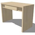Minimalist Light Wood Dining Table With Simple Design And Drawer Structure
