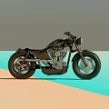 Vintage Black Motorcycle With Classic Design Big Wheels And Chrome Accents