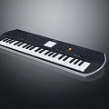 White And Black Electronic Musical Keyboard With Piano Keys Control Panel And Speakers