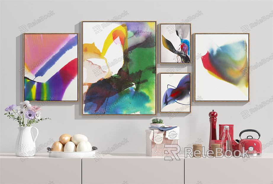 Modern Abstract Painting Abstract Hanging Painting Combination Ornaments model