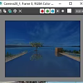 Outdoor Swimming Pool With Cherry Blossom Tree Reflection And Open Scenic Landscape