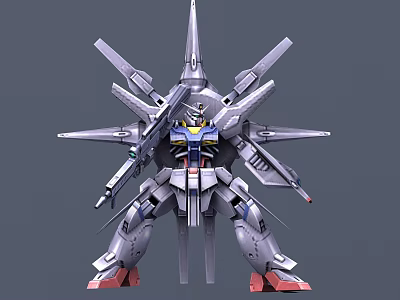 Smart Robot Featuring Advanced Mechanical Structure Multiple Weapon Systems And Detailed Armor 3d model