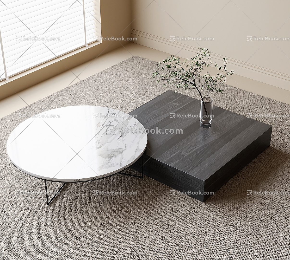 Modern coffee table model