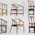 Elegant Traditional Chinese Wooden Leisure Chairs With Various Designs And Solid Wood Frames