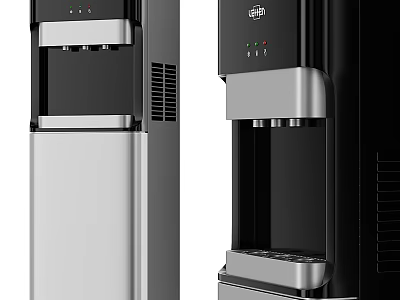 Modern Black and Silver Water Dispenser with Sleek Design for Daily Use 3d model