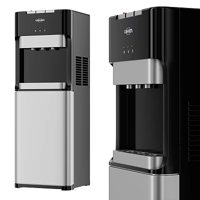 Modern Black and Silver Water Dispenser with Sleek Design for Daily Use 3d model