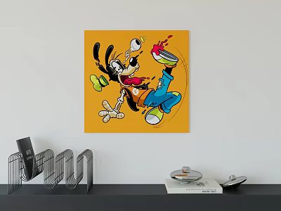 Modern Simple Cute Cartoon Character Boy Room Girl Room Hanging Picture 3d model