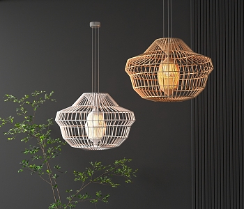 Special-shaped art chandelier 3d model