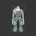 Futuristic Mechanical Game Movie Character With Black Armor And Robotic Design