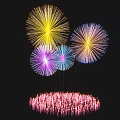 Colorful Firework Shaped Decorative Lights With Bright Glow And Multiple Color Hues Arrangement