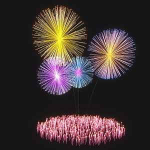 Fireworks Art Lamps 3d model