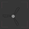 Modern Ceiling Air Conditioning Fan With Black Motor And Wooden Blades Design
