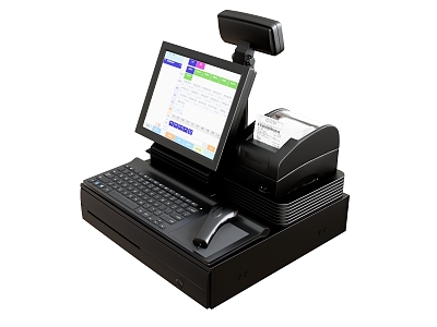 Cash register point stand-alone 3d model