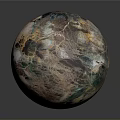 Vibrant Shiny Sphere With Marbled Multicolored Surface On Dark Background