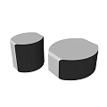 Modern Round Wireless Speakers with Black White Fabric Grille and Sleek Design