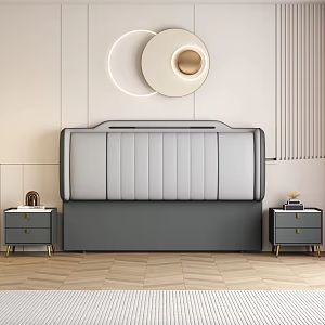 Modern Bedroom Bedside Double Bedside Cabinet 3d model