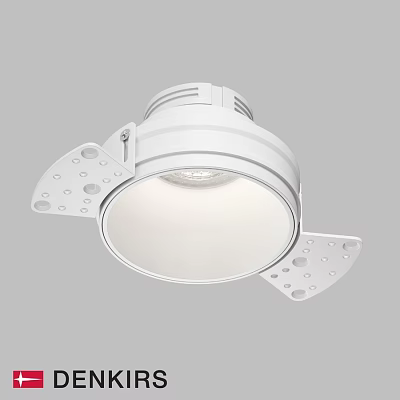 Modern White Recessed Downlight Spotlight With Adjustable Mounting Brackets And Ceiling Fixture Design 3d model
