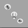 Modern White Downlights and Spotlights with Sleek Recessed Ceiling Mount Design