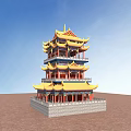 Chinese Ancient Architecture Ancient Architecture Chinese Architecture Attic Ancient Building 3d model