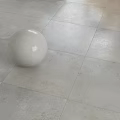 Light Beige Textured Ceramic Floor Tiles With Square Grid And White Spherical Decoration