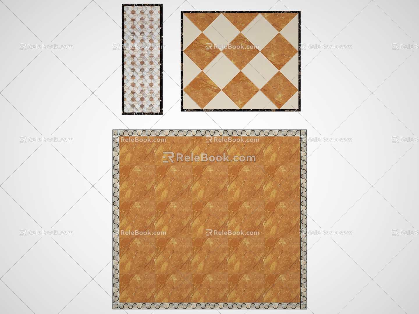 Jianou floor tile Country Garden floor tile floor tile mosaic diamond floor tile 3d model