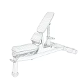 Adjustable Weight Bench with Padded Seat Backrest and Metal Frame for Home Gym Workouts