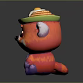 Cute Red Panda Plush Toy With Pancake Hat Honey And Fried Egg Spoon