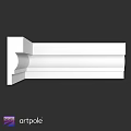 White Decorative Molding With Smooth Curves And Layered Structure For Interior Design