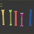 Five Classical Columns Display With Diverse Styles And Decorative Details