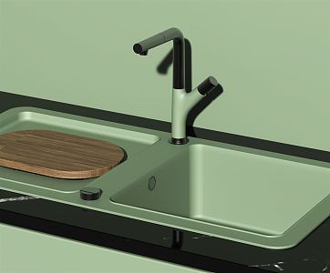 Nordic dish washing basin sink 3d model