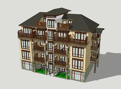 Southeast Asian Style House 3d model