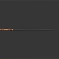 Elegant Decorative Sword With Blue Transparent Blade And Copper Hilt On Dark Background