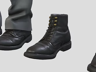 Leather Shoes Trousers Horse Boots Men's Shoes 3d model
