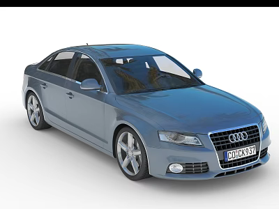 Blue Audi Sedan With Modern Exterior Design And Stylish Alloy Wheels 3d model