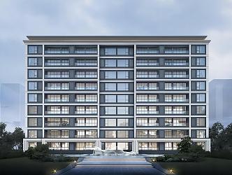 Modern Residential Building High-rise Residential Building 3d model