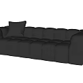 Modern Fabric Multi-Person Sofa Bread Sofa Type Sofa 3d model