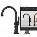 Two Modern Elegant Faucets In Black And Copper Finish With Stylish Design