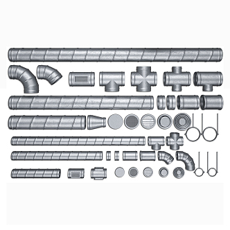 Industrial LOFT pipe valve pipe metal pipe components 3d model