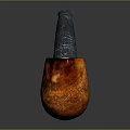Handcrafted Wooden Smoking Pipe With Curved Stem And Smooth Finish Design